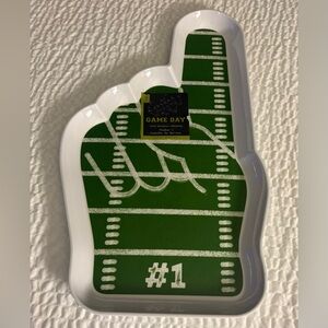 Game Day Melamine Serving Platter, Super Bowl, Football, New with Tags